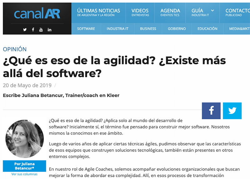 ¿Qué es eso de la agilidad? ¿Existe más allá del software?