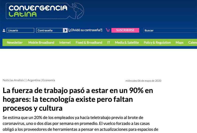 La fuerza de trabajo pasó a estar en un 90% en hogares: la tecnología existe pero faltan procesos y cultura